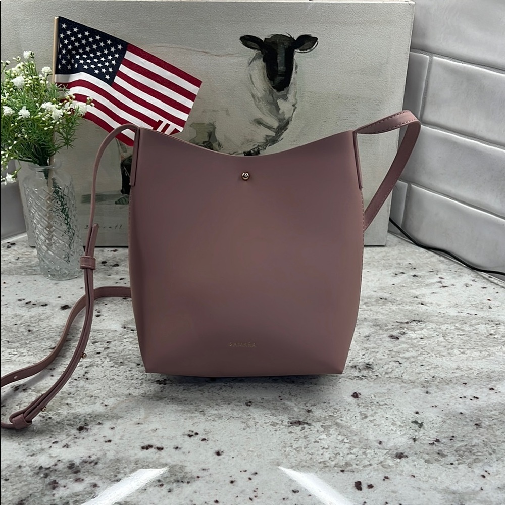 Samara Pink Crossbody Bag with Minimalist Design- Vegan Leather